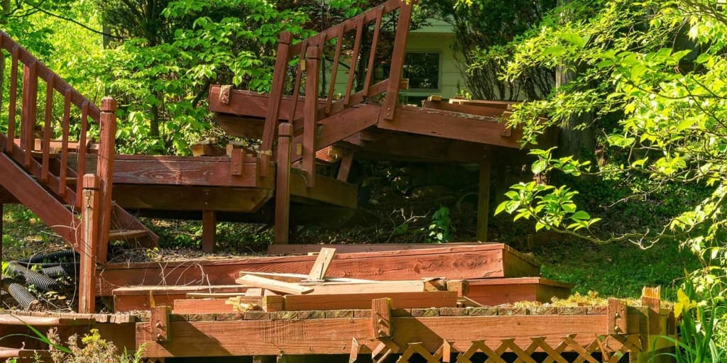 Demolished deck to be removed by Big Phil's Rubbish Removal