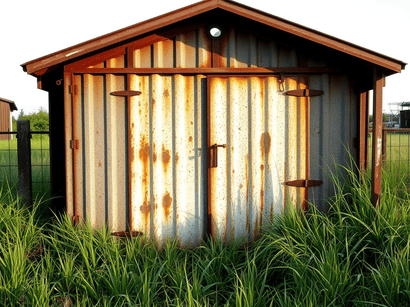 old metal shed