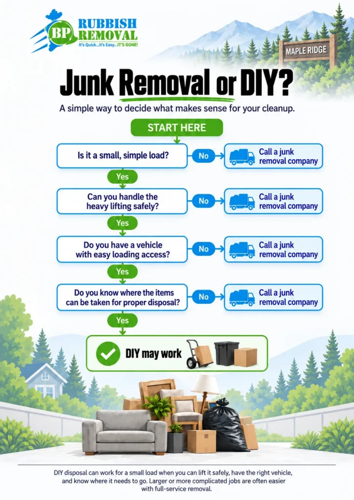 Junk Removal or DIY inforgraphic